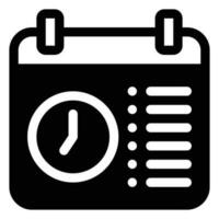 Schedule Icon. Digital marketing concept. Outline icon vector