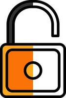 Padlock Unlock Vector Icon Design