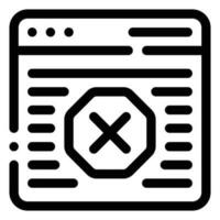 Ad Blocker Icon. Digital marketing concept. Outline icon vector