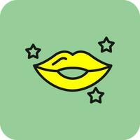 Lips Vector Icon Design