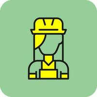 Female Worker Vector Icon Design