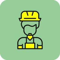 Construction Worker Vector Icon Design