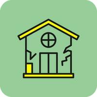 Damage House Vector Icon Design