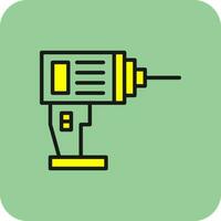 Drill Machine Vector Icon Design