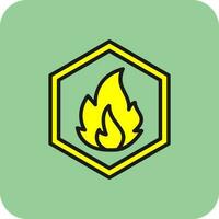 Inflamable Vector Icon Design