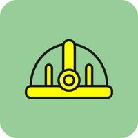 Torch helmet Vector Icon Design