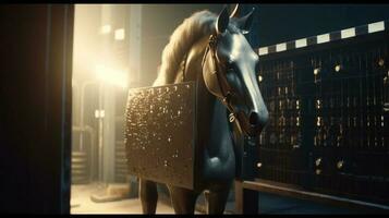 A Trojan horse secretly creating backdoors in security software photo