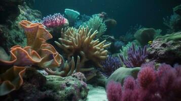 A coral reefs daily cycle from feeding to rest photo