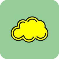 Fluffy Cloud Vector Icon Design