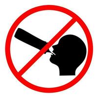 Sign prohibiting drinking in public places vector