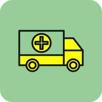 Ambulance Vector Icon Design