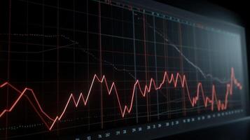 An algorithm predicting market trends based on history photo