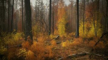 A forest recovering after a devastating insect infestation photo