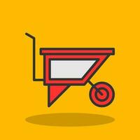 Wheelbarrow Vector Icon Design