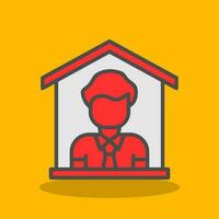Stay at home Vector Icon Design