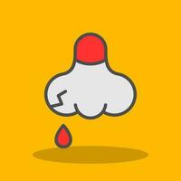 Nose bleeding Vector Icon Design