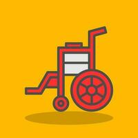 Wheel chair Vector Icon Design