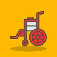 Wheel chair Vector Icon Design