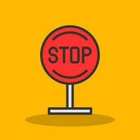 Stop Vector Icon Design