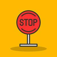 Stop Vector Icon Design