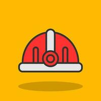Torch helmet Vector Icon Design