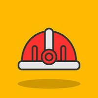 Torch helmet Vector Icon Design