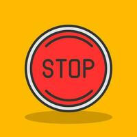 Stop Vector Icon Design