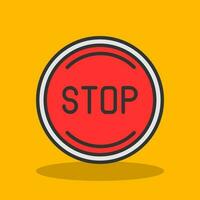 Stop Vector Icon Design