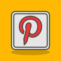 Pinterest Logo Vector Icon Design