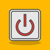 Power Button Off Vector Icon Design