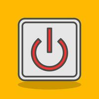 Power Button Off Vector Icon Design