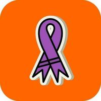 Purple ribbon Vector Icon Design