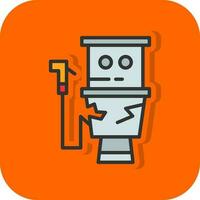 Damage Toilet Vector Icon Design