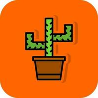 cactus maceta vector icono diseño