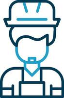 Construction Worker Vector Icon Design