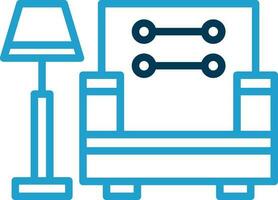 Armchair With Lamp Vector Icon Design
