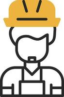 Construction Worker Vector Icon Design