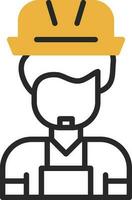 Construction Worker Vector Icon Design