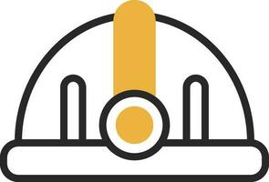 Torch helmet Vector Icon Design