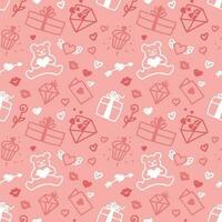 San Valentine's Day. Love. Celebration. Seamless pattern for fabric, wrapping, textile, wallpaper, apparel. Vector