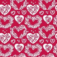 San Valentine's Day. Wedding. Love. Celebration. Seamless pattern for fabric, wrapping, textile, wallpaper, apparel. Vector. vector