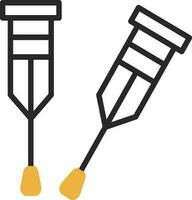 Crutches Vector Icon Design