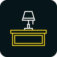 Desk Lamp Vector Icon Design