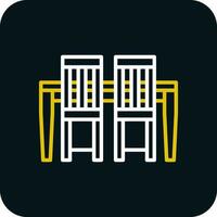 Dining Table Vector Icon Design