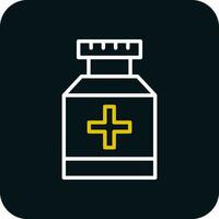 Pill jar Vector Icon Design