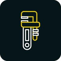 Pipe wrench Vector Icon Design