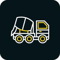 Concrete mixer Vector Icon Design