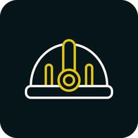 Torch helmet Vector Icon Design