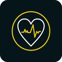 diseño de icono de vector de latido del corazón