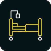 Hospital bed Vector Icon Design